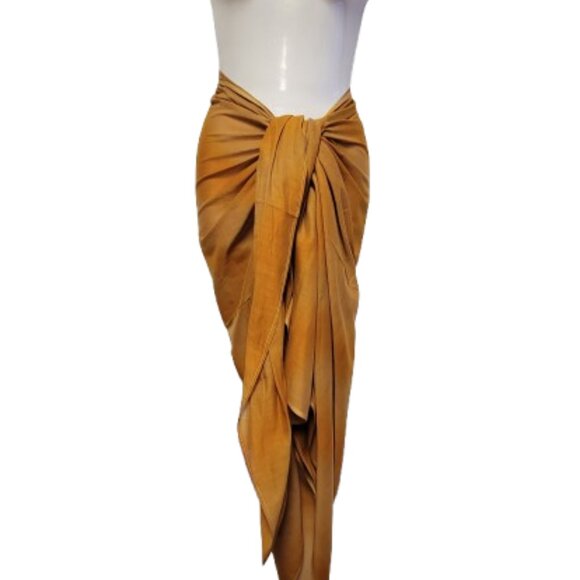 Womens Sarong Cotton Wrap, Handpainted Batik Wrapskirt Beach Pareo Beachwear-NEW - Picture 1 of 7